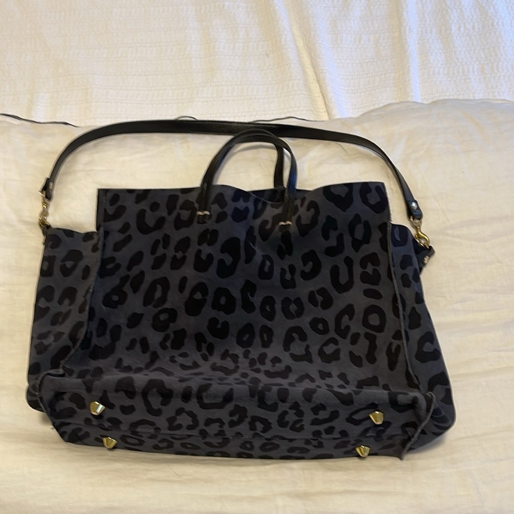 Clare V Simple Tote — Marine Pablo Cat Suede - Picture 3 of 6